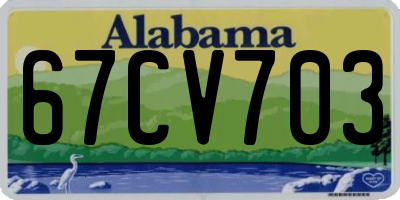 AL license plate 67CV703
