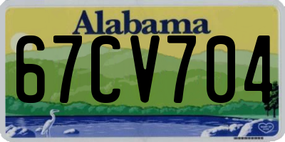 AL license plate 67CV704