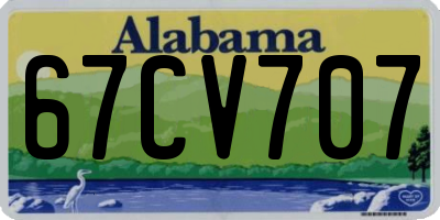 AL license plate 67CV707