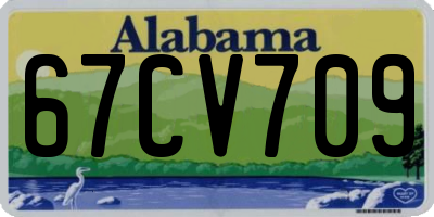 AL license plate 67CV709