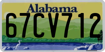 AL license plate 67CV712