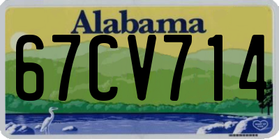 AL license plate 67CV714