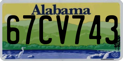 AL license plate 67CV743