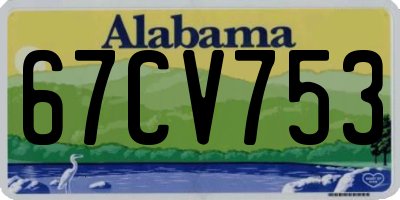 AL license plate 67CV753