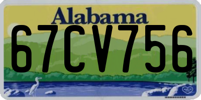 AL license plate 67CV756