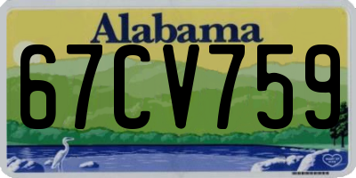 AL license plate 67CV759