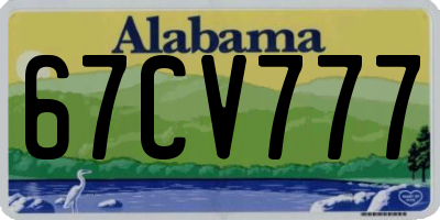 AL license plate 67CV777