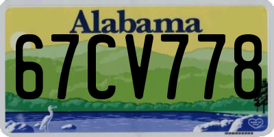 AL license plate 67CV778