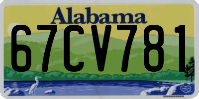 AL license plate 67CV781