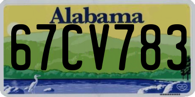 AL license plate 67CV783