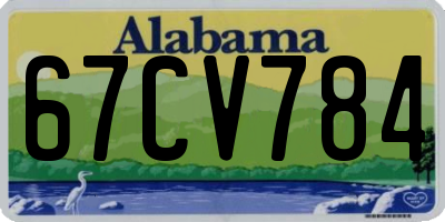 AL license plate 67CV784