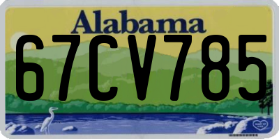 AL license plate 67CV785