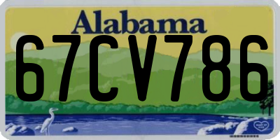 AL license plate 67CV786