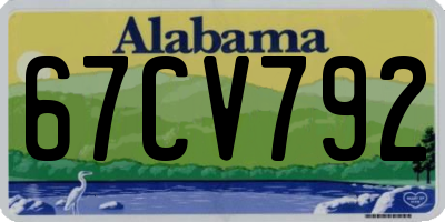 AL license plate 67CV792