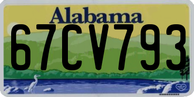 AL license plate 67CV793