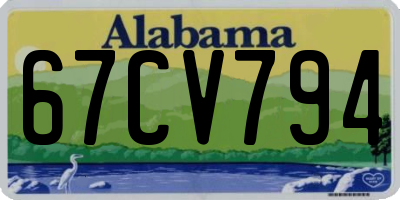 AL license plate 67CV794