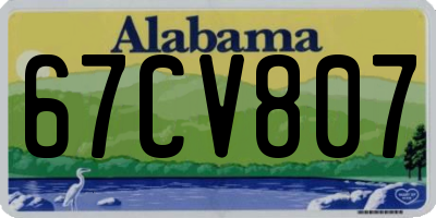 AL license plate 67CV807