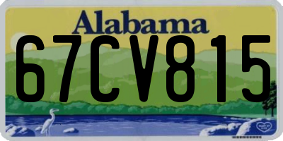 AL license plate 67CV815