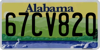 AL license plate 67CV820