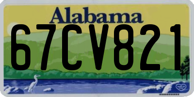 AL license plate 67CV821
