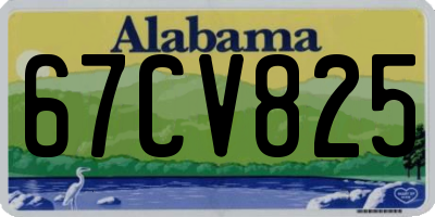 AL license plate 67CV825