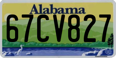 AL license plate 67CV827