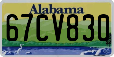AL license plate 67CV830