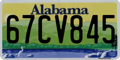 AL license plate 67CV845