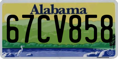 AL license plate 67CV858