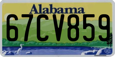 AL license plate 67CV859