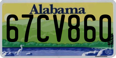 AL license plate 67CV860