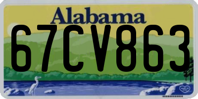 AL license plate 67CV863