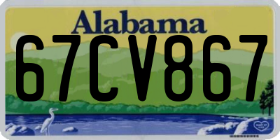 AL license plate 67CV867