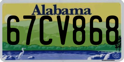AL license plate 67CV868