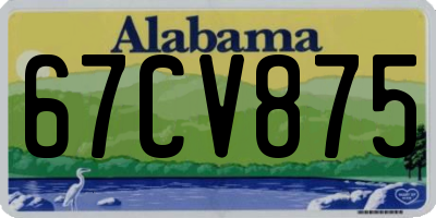 AL license plate 67CV875
