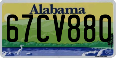 AL license plate 67CV880