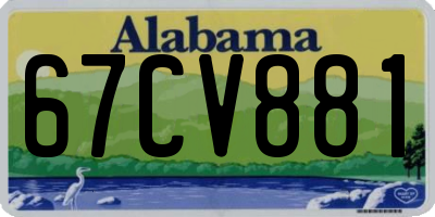 AL license plate 67CV881