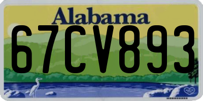 AL license plate 67CV893