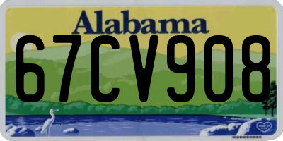 AL license plate 67CV908
