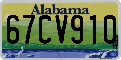 AL license plate 67CV910