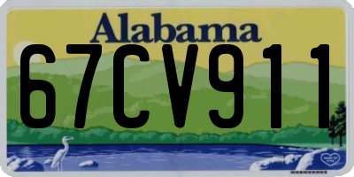 AL license plate 67CV911