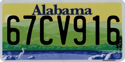 AL license plate 67CV916