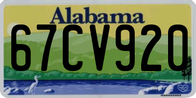 AL license plate 67CV920