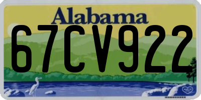 AL license plate 67CV922