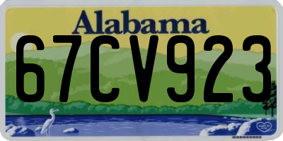 AL license plate 67CV923