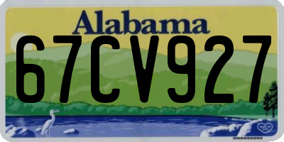 AL license plate 67CV927