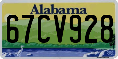 AL license plate 67CV928