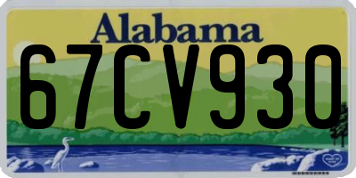 AL license plate 67CV930
