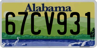 AL license plate 67CV931