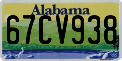 AL license plate 67CV938